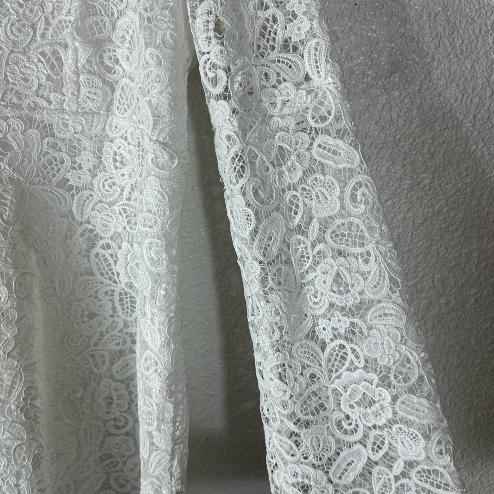 STAUD Beth Long Sleeve Lace Minidress SZ 10 - Picture 4 of 7